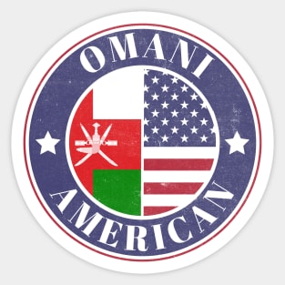 Proud Omani-American Badge - Oman Flag Sticker